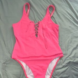 Victoria’s Secret Pink scoop back one piece swim suit